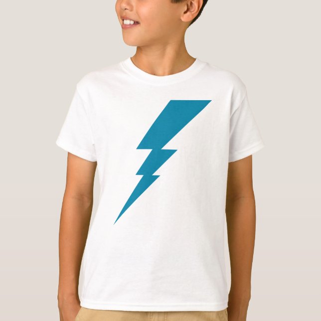 Blue Flash Lightning Bolt T-Shirt (Front)