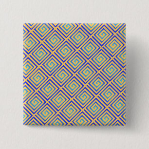 blue flashes 15 cm square badge