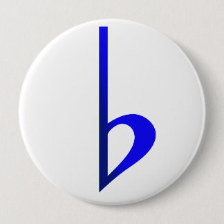 Blue Flat Back Earring 10 Cm Round Badge