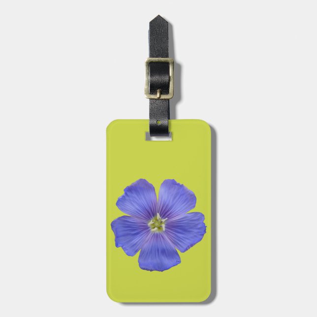 Blue Flax #1 Luggage Tag (Front Vertical)