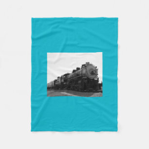 Blue Fleece Blanket Steam Engine