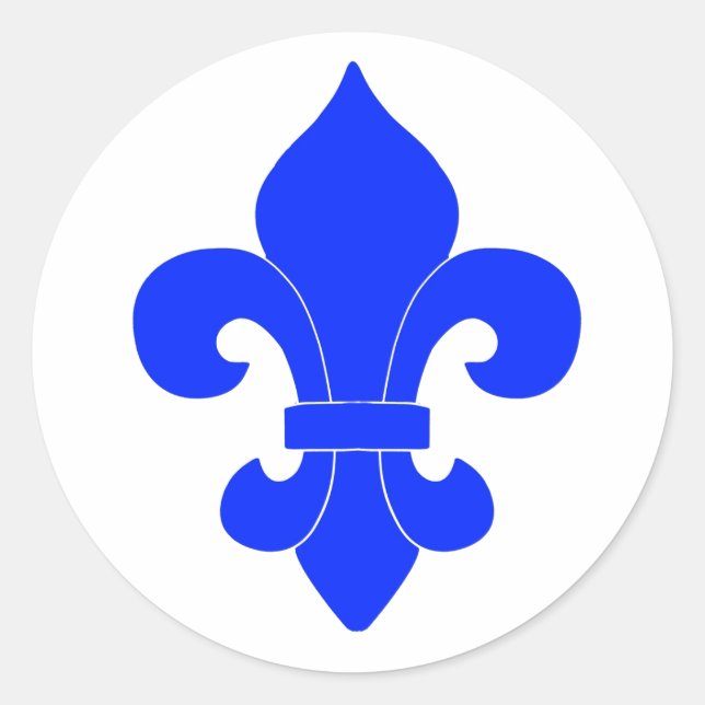Blue Fleur de Lis Design Sticker (Front)