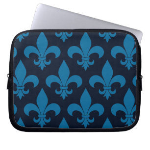 Blue Fleur de lis French Laptop Sleeve