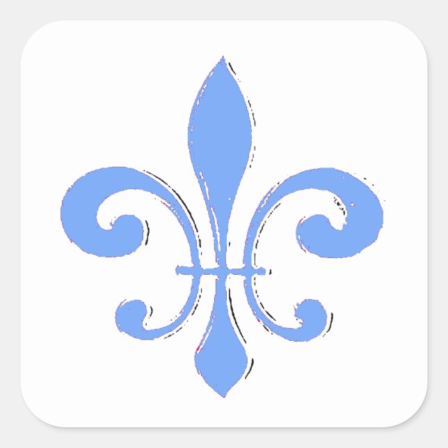 Blue Fleur De Lis Sticker (Front)