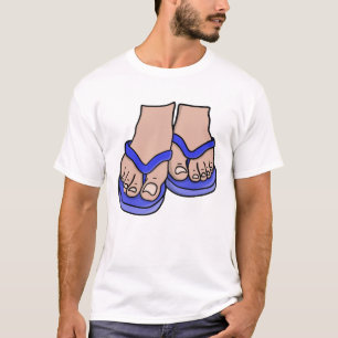 Blue Flip Flop Feet T-Shirt