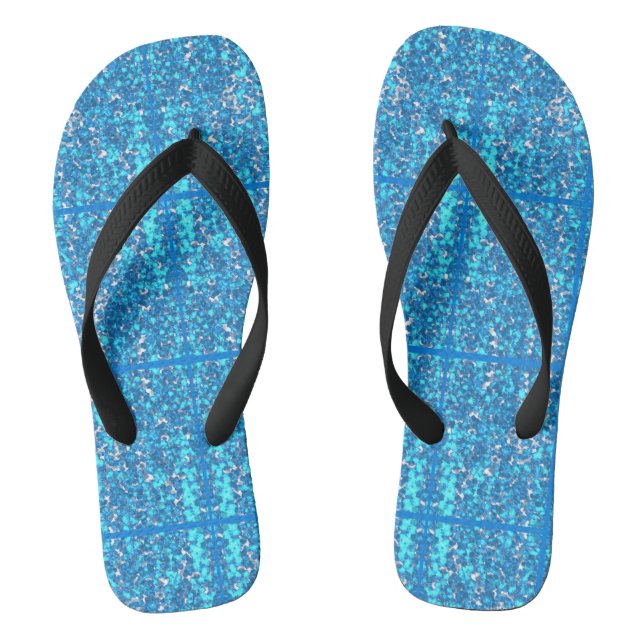blue flip flops (Footbed)