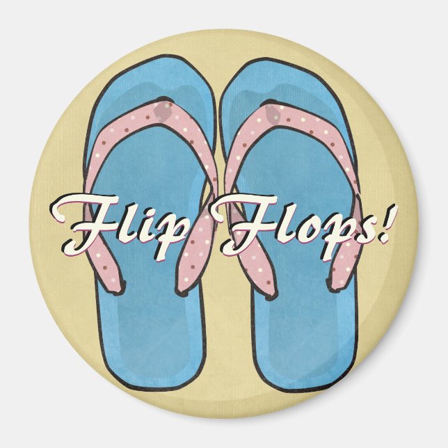 Blue Flipflops Magnet (Front)
