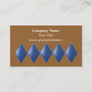 Blue Floating Diamonds Business Card