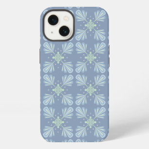 Blue Floral Abstract Pattern iPhone 13 Case