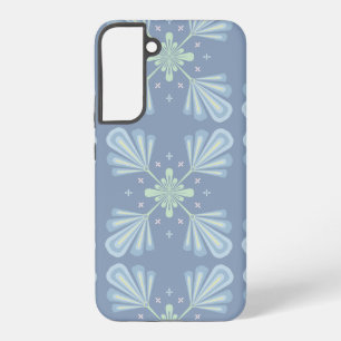 Blue Floral Abstract Pattern Samsung Galaxy Case