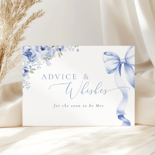 Blue Floral Advice & Wishes Enclosure Card