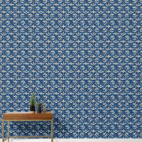 Blue Floral and Chinese Dragons Pattern