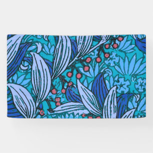 Blue Floral Antique Boho Modern Banner