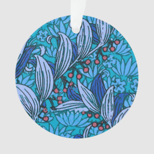 Blue Floral Antique Boho Modern Ornament