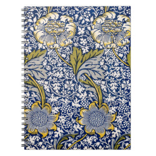 Blue Floral Artist Design William Morris Notebook 