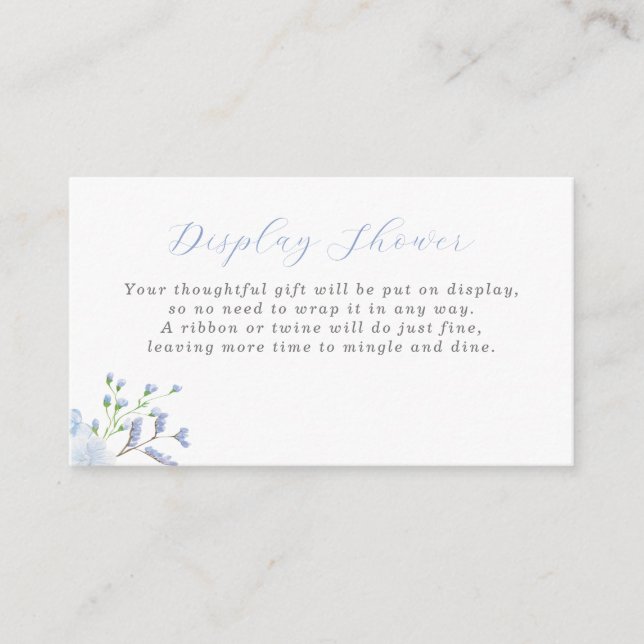 Blue Floral Baby Shower Display Shower Enclosure C (Front)