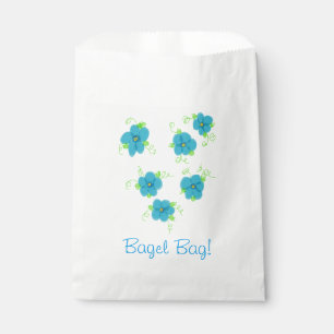 Blue Floral Bagel Bag