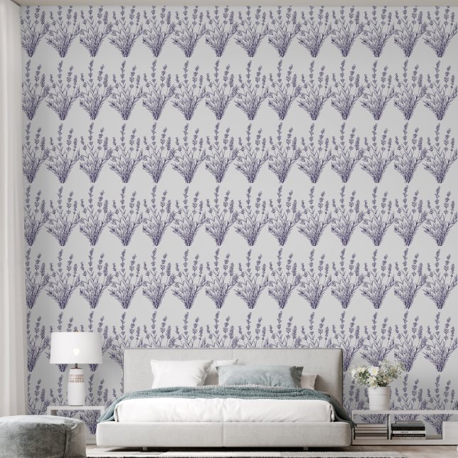 Blue Floral Best Design  Wallpaper (Bedroom)