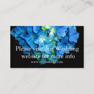 Blue floral blue flowers Blue Hydrangea roses Business Card