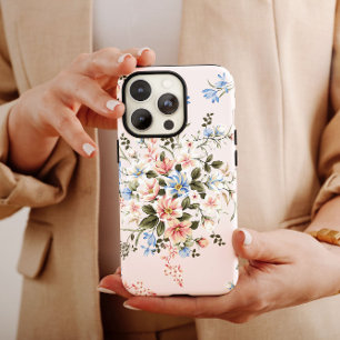 Blue Floral Bouquet Girly   iPhone 14 Case-Mate C Case