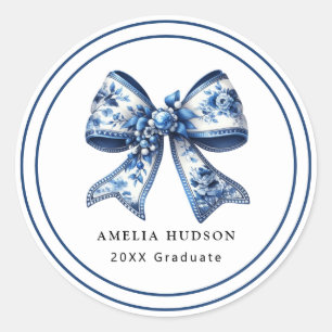 Blue Floral Bow 2026 Graduate Envelope Seal