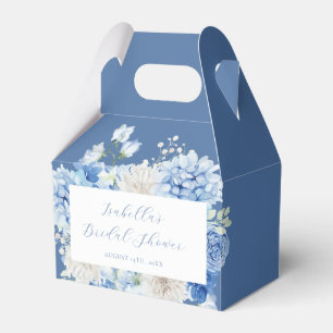 Blue Floral Bridal Shower  Favour Box