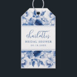 Blue Floral Bridal Shower Gift Tags<br><div class="desc">Add a charming finishing touch to your favours with these Blue Floral Bridal Shower Gift Tags, featuring elegant watercolor florals in royal blue, delft, and crisp white tones. Inspired by chinoiserie and Victorian elegance, with rustic touches and graceful calligraphy, these tags are perfect for saying “thank you” in a stylish...</div>