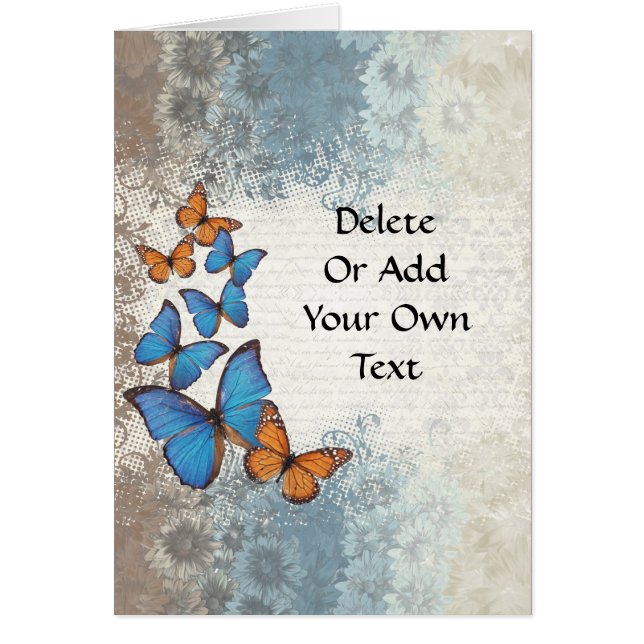 Blue floral butterflies (Front)