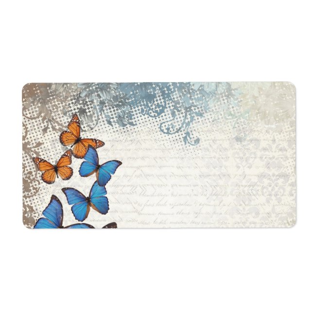 Blue floral butterflies (Front)