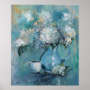 Blue Floral by Jenn Beaudet Poster