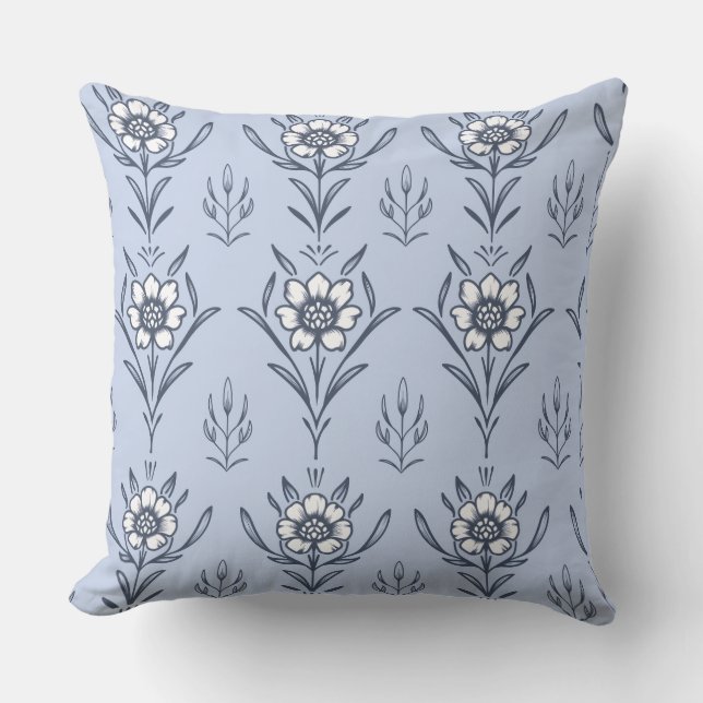 Blue floral cushion (Front)