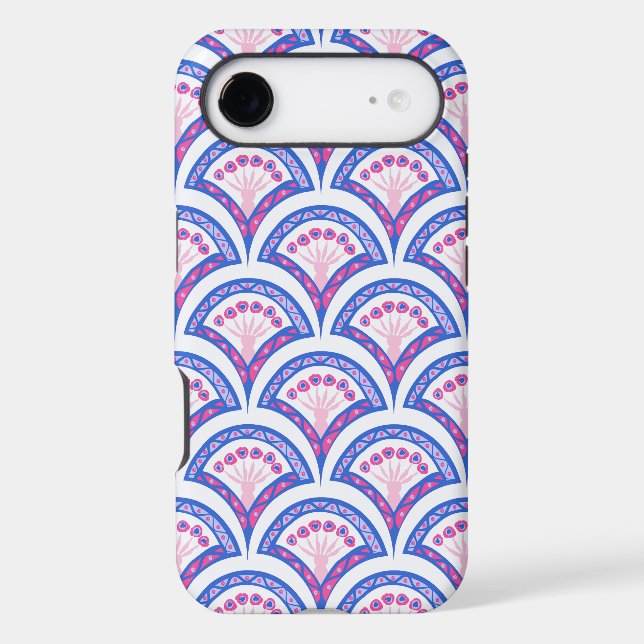 blue floral damask pattern  (Back)