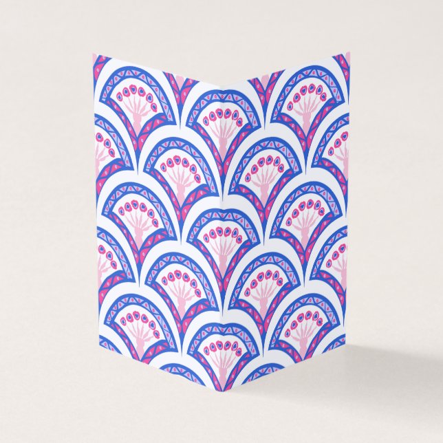 blue floral damask pattern  (Outside)