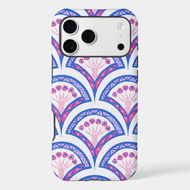 blue floral damask pattern  (Back)