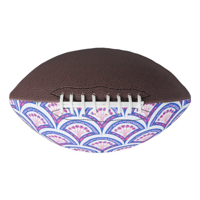 blue floral damask pattern  american football (Front)