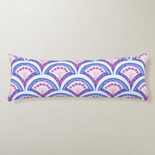 blue floral damask pattern body cushion