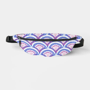 blue floral damask pattern bum bags