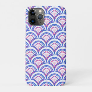 blue floral damask pattern iPhone 11 pro case