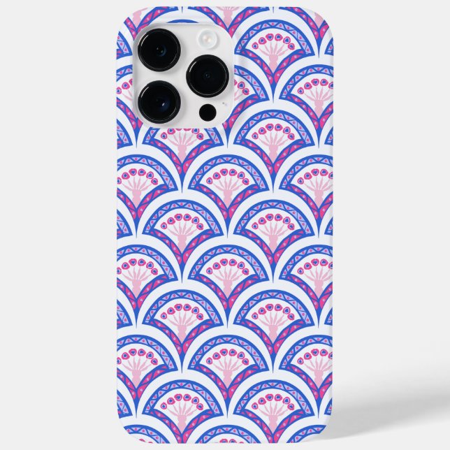 blue floral damask pattern  Case-Mate iPhone case (Back)