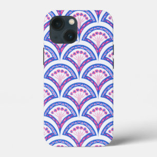 blue floral damask pattern  iPhone 13 mini case