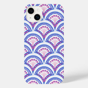 blue floral damask pattern  iPhone 14 plus case