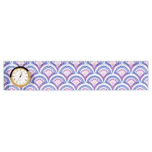 blue floral damask pattern  nameplate