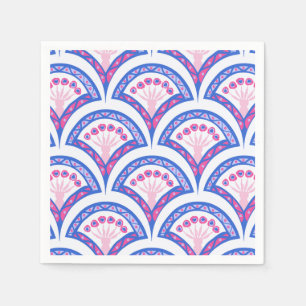 blue floral damask pattern  napkin