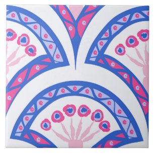 blue floral damask pattern  tile