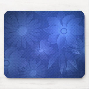 Blue Floral Deco Mousepad