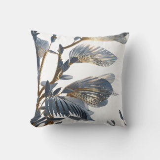 Blue Floral Design Plant Cushion