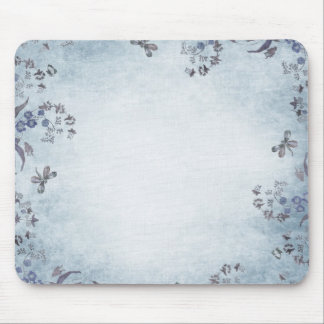 Blue Floral Dreams Mouse Mat