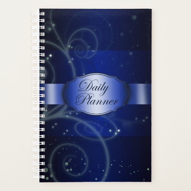 Blue Floral Elegant Planner (Front)