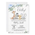 Blue Floral Eucalyptus Safari Baby Shower