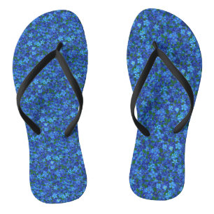 Blue Floral Flip Flop